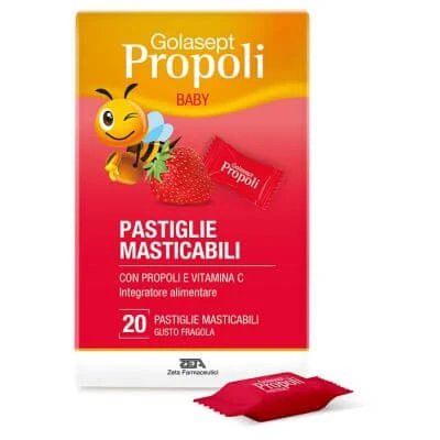 Golasept propolis baby căpșuni 20 comprimate masticabile