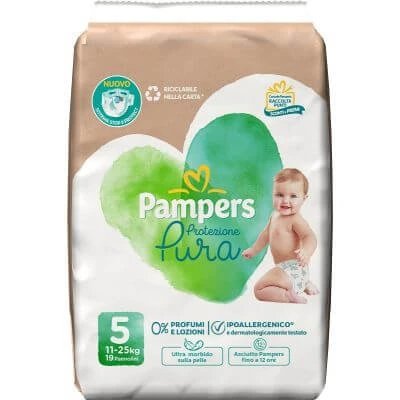 Pampers protezione pura junior nappies 19 bucăți