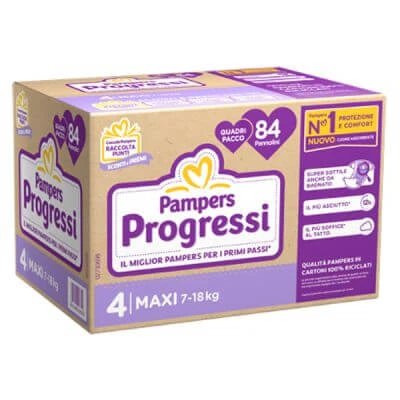 Pampers quadri progressi maxi 84 bucăți