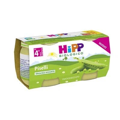 Hipp mazăre bio omogenizată 2x80 g