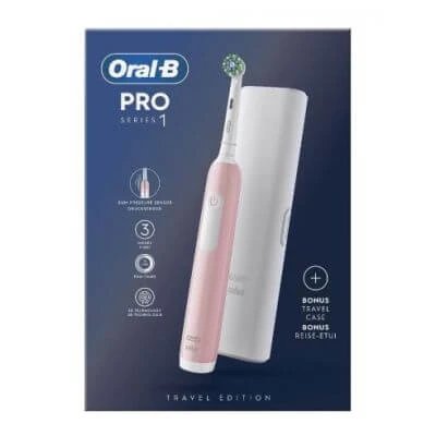 Oralb pro 1 roz periuță de dinți electrică+tc