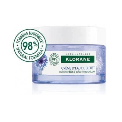Klorane gel cremă de trezire bio cu acid hialuronic și floarea porumbului proaspăt 50 ml