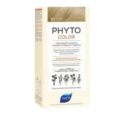 Kit culoare 10 blond extra deschis 1 lapte 50 ml + 1 cremă 50 ml + 1 mască 12 ml
