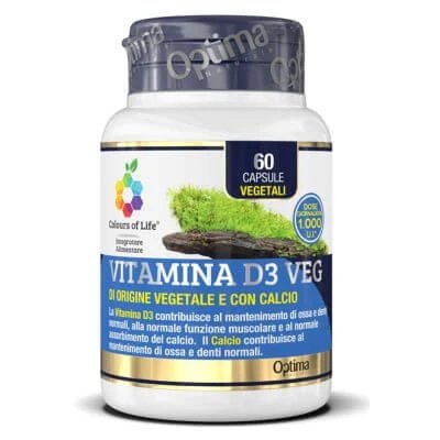 Colours of life vitamina d3 veg 60 capsule 500 mg