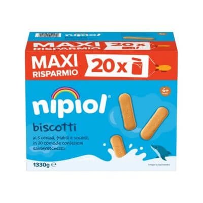 Biscuiți Nipiol 6 cereale pachet special 20 pachete de 66,5 g