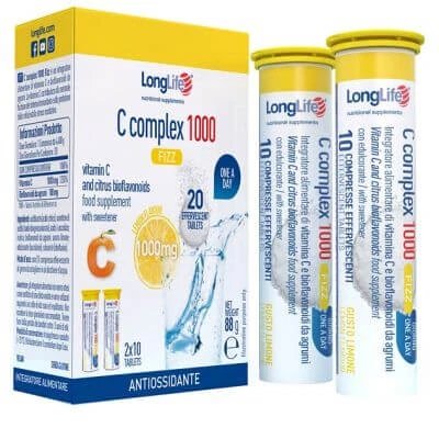 Longlife c complex 1000 fizz 20 comprimate efervescente
