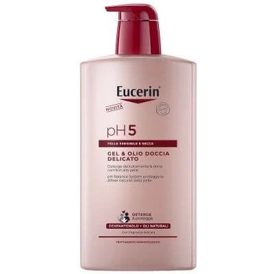Eucerin gel de duș blând și ulei 1 litru