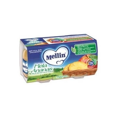Mellin măr ananas omogenizat 100 g 2 bucăți