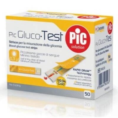 Benzi de testare a glicemiei pic glucotest 50 buc