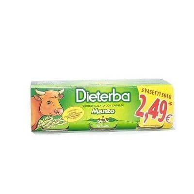 Carne de vită omogenizată Dieterba 3 bucăți 80 g
