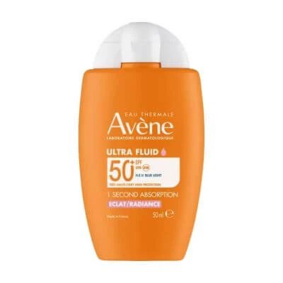 Apă termală avene solar ultra fluid luminozitate spf 50+ 50 ml