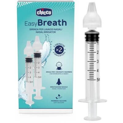 Seringă de spălare nazală easy breath chicco 2 bucăți