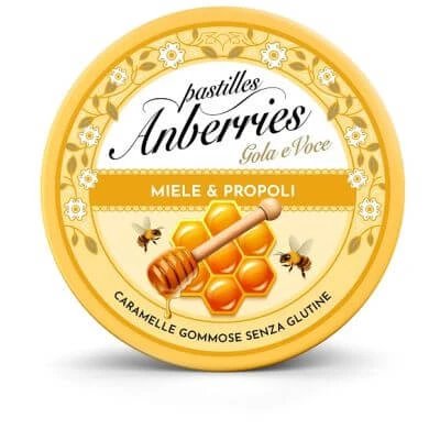 Dulciuri gumate Anberries honey&propolis 50 g