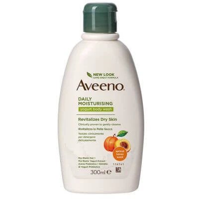 Aveeno baie de duș iaurt caise și miere 300 ml