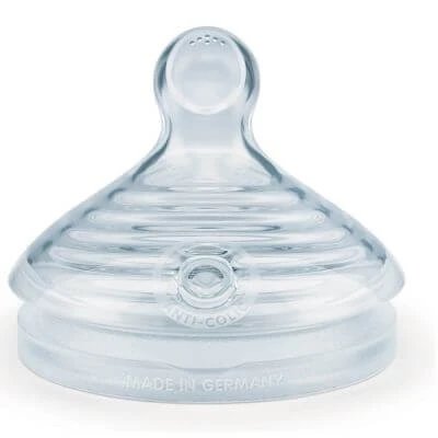 Nuk natural sense silicon tetină 0-6 luni dimensiune medie 2 bucăți