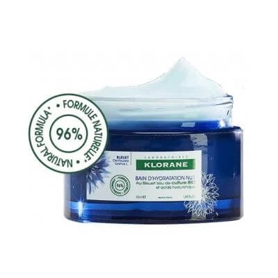 Klorane cremă de noapte hidratantă cu acid hialuronic de floarea porumbului 50 ml