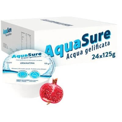 Aquasure apă gelatinoasă îndulcită grenadină 24 buc de 125 g