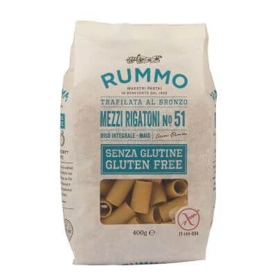 Rummo jumătate rigatoni n51 orez brun și porumb 400 g