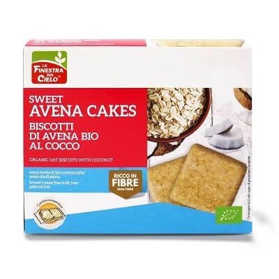 Fsc prăjituri dulci de ovăz bio biscuiți de ovăz cu nucă de cocos fără drojdie de bere fără lapte cu ulei de floarea soarelui fără ulei de palmier 250 g