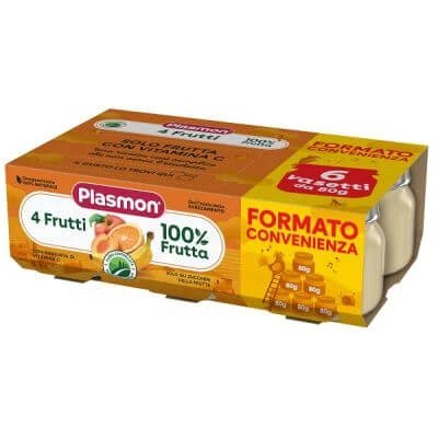 Plasmon omogenizat 4 fructe 6x80 g
