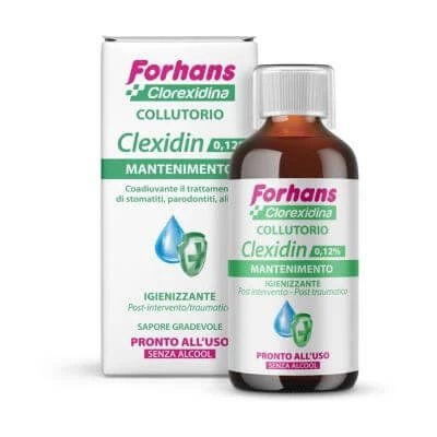 Forhans Apă de gură cu clorhexidină 0,12 clexidin fără alcool 200 ml