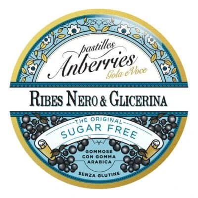 Anberries clasic coacăz negru&glicerină fără zahăr 50 g