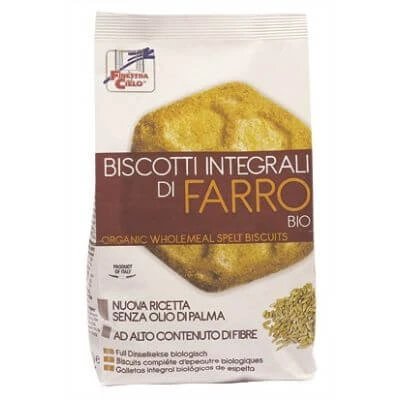 Fsc organic spelt biscuiți din făină integrală bogată în fibre cu ulei de floarea soarelui fără ulei de palmier 400 g