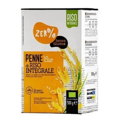 Zero% gluten penne di riso integrale senza glutine bio 500 g