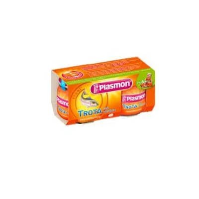 Legume de păstrăv omogenizate Plasmon 80 g x 2 bucăți