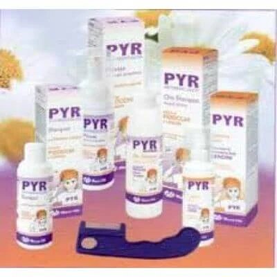 Pyr abb ulei șampon antipediculoză + 1 ulei șampon cu acțiune dublă + 1 loțiune spray + 1 pieptene pentru negi