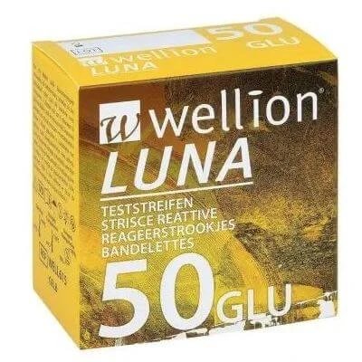 Benzi Wellion luna 50 pentru măsurarea glicemiei