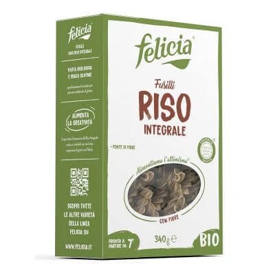 Felicia bio fusilli din orez brun 340 g