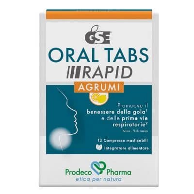 Gse oral tabs rapid citrus 12 comprimate masticabile