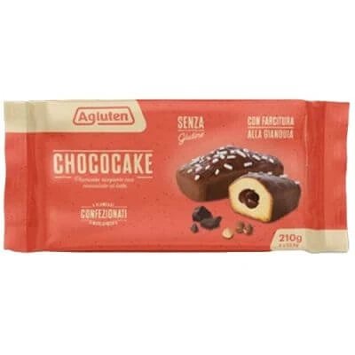 Agluten chococake 4 plumcakes acoperite cu ciocolată cu lapte cu umplutură gianduja x 52.5g