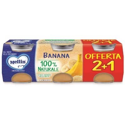 Banană omogenizată Mellin 3 bucăți 100 g