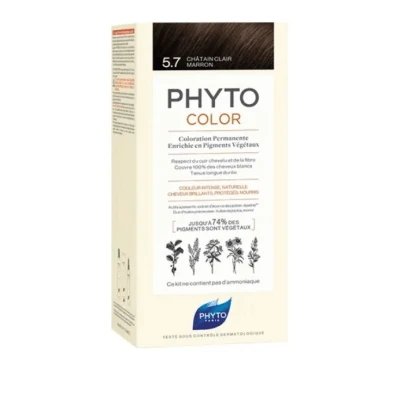 Kit culoare 5.7 tutun maro deschis 1 lapte 50 ml + 1 cremă 50 ml + 1 mască 12 ml
