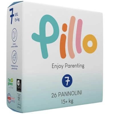 Pillo enjoy xxl scutece 15+ kg mărimea 7 26 bucăți