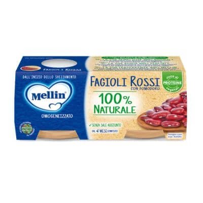 Fasole roșie omogenizată Mellin 2 x 80 g