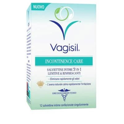 Vagisil îngrijirea incontinenței șervețele intime 2in1 calmante și răcoritoare 12 bucăți