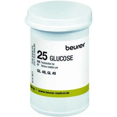 Beurer benzi de testare a glicemiei pentru glucometrul gl48/gl49 în flacon 50 buc.