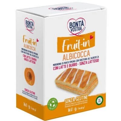 Bonta' vostra fruit în tort de burete cu umplutură de caise 4 bucăți x 40 g