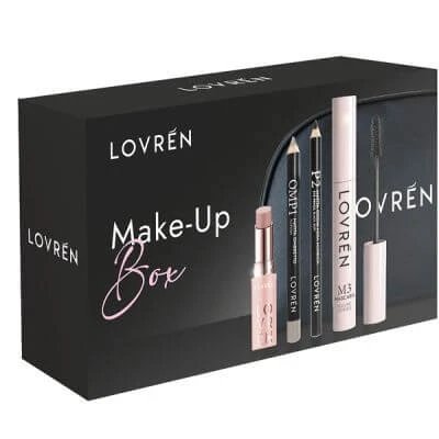 Lovren beauty make-up box 1 mascara m3 + 1 creion ochi p2 + 1 creion fard de ochi omp1 + 1 balsam ruj color boost nude lb1