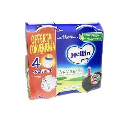 Curcan omogenizat Mellin 4x80 g