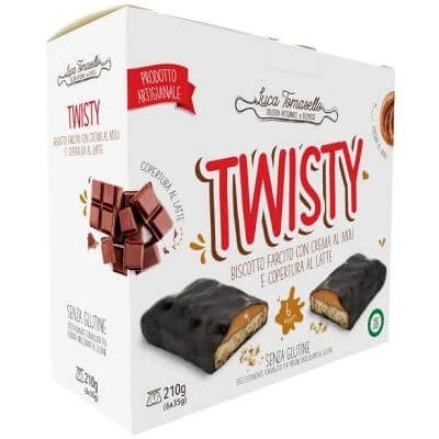 Biscuiți Twisty cu cremă de caramel rb fără gluten 210 g