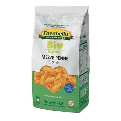 Farabella bio mezze penne porumb orez 340 g