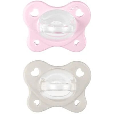 Chicco dual moale suzetă roz 2-6 luni 2 bucăți