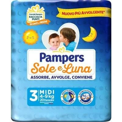 Pampers sun moon mididi 20 bucăți