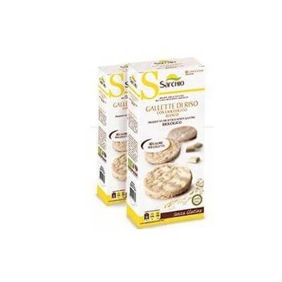 Prăjituri de orez cu ciocolată albă 100 g