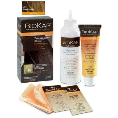 Biokap nutricolor 7.0 mediu blond tub + sticlă