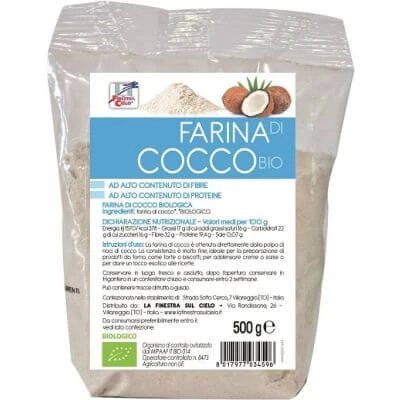 Făină de nucă de cocos Fsc organică bogată în fibre 500 g